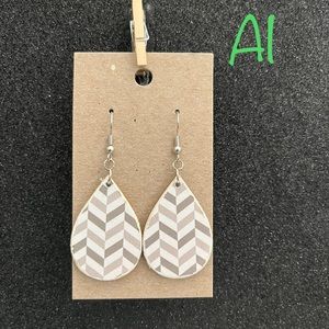 Homemade wood earrings
